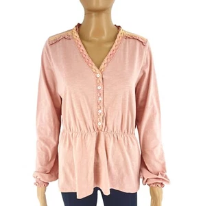 ODD MOLLY Women Pink Elisa Long Sleeves Top Size 3 / L - Picture 1 of 11