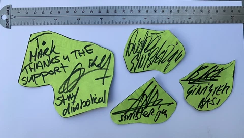 Sinister Band Members Autographs From 6/25/1994 Dutch Death Metal Band Cover