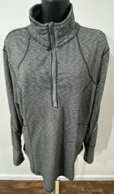 Tangerine Active Mujer Talla XXLLARGE 1/4 Cremallera Manga Larga Rayas Elástico Foto 1 de 4