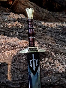 Hand Forged Carbon Steel Viking Sword Sharp Blade Edge Medieval With Sheath - Picture 1 of 8