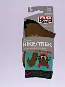 Darn Tough Critter Club Hike/Trek Micro Crew Socks Squirrel with Camera Womens S - Picture 1 of 7