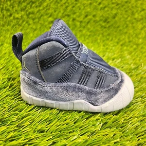 Nike Air Jordan 11 Crib Bootie Toddler Size 3C Navy Blue Athletic Shoes Sneakers - Picture 1 of 10