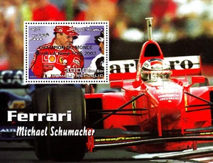 MNH Block Michael Schumacher Formel 1 F1 Weltmeister Auto Ferrari Fahrer / 168 - Bild 1 von 1