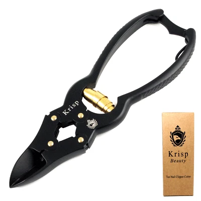 KRISP BEAUTY HEAVY DUTY INGROWN THICK TOE NAIL CLIPPERS CUTTERS PODIATRY PEDICURE TOOL BLACK