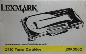 NEW LEXMARK 20K0502 C510 YELLOW TONER CARTRIDGE  - Picture 1 of 3