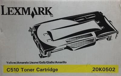 NEW LEXMARK 20K0502 C510 YELLOW TONER CARTRIDGE  - Image 1 of 3