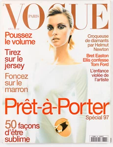 TRISH GOFF Tom Ford Gucci CAROLYN MURPHY Helmut Newton PARIS VOGUE August 1996 - Picture 1 of 21