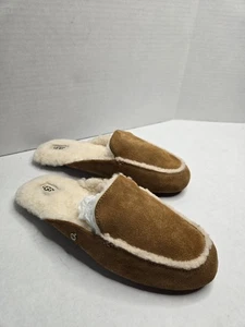 UGG Damen Lane Slipper in Kastanie Wildleder und Lammfell Größe 9 Pantolette  - Bild 1 von 6