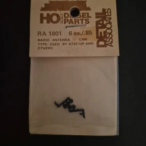 Paquete de antena de radio tipo lata HO Scale Detail Associates RA-1801 (5) - Imagen 1 de 2