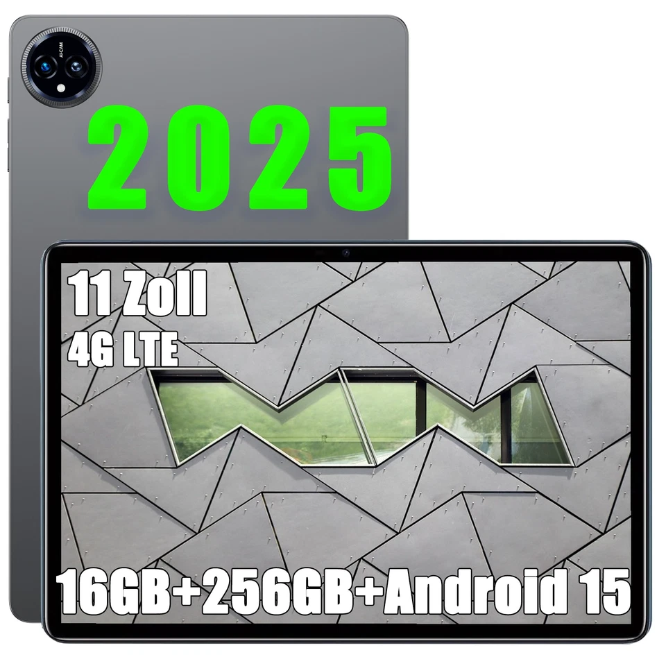 11 Zoll Android 15 Tablet 4G LTE Octa-core 8000mah 24GB+256GB Dual SIM 5G WiFi 6 - Bild 1 von 1