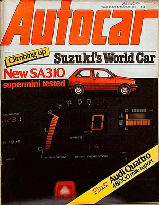 AUTOCAR MAGAZINE 17-MAR-84 - Lister Jaguar XJ-S V12, Lotus Elite, Audi Quattro - Image 1 of 4