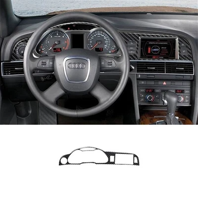 Cubierta de cuadro de velocímetro interior de fibra de carbono para Audi A6 C6 S6 2005-2011 Foto 1 de 4