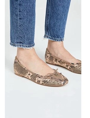 Sam Edelman Felicia Ballet Praliné Plano Estampado Multi Serpiente Talla 8 M Foto 1 de 4