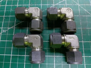 (4) Tylok 8-8 EBZ-SS Stainless Hydraulic Compression Elbow 1/2" x 1/2" 10000psi - Picture 1 of 1