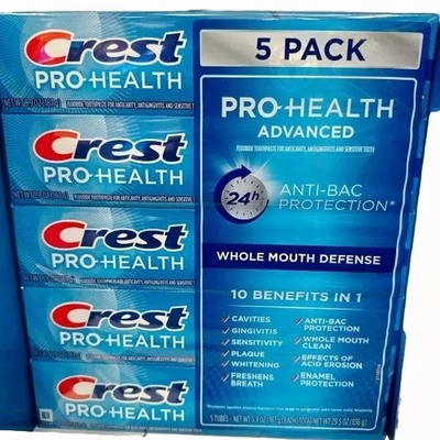 Crest Pro Health Advanced 24Hour Whitening Toothpaste 5 Pack NEW 5.9OZ - Image 1 of 3