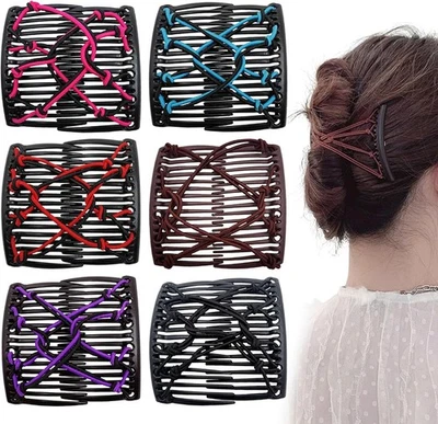 Magic Hair Comb Adjustable Elastic Rope Hair Clip Multipurpose Hair Styling Tool - Image 1 of 4