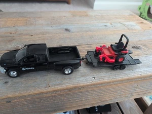 Kubota Truck Zero Turn Mower With Trailer  Ram 3500 New Ray Toy - Picture 1 of 24