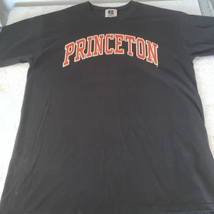 Vintage Russell Athletic Princeton University Black T Shirt L Made in USA 90’s - Picture 1 of 6