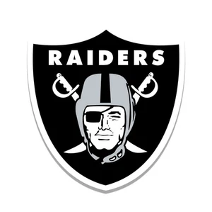 Las Vegas Raiders Distressed Logo Cutout Sign 8" - Picture 1 of 1