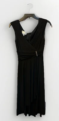 Vestido de cóctel Maggy London para mujer talla 8P elegante ajustado y acampanado negro Foto 1 de 4