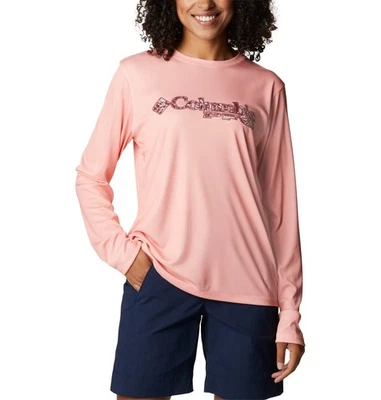 Columbia Women's Tidal T-Shirt PFG Stacked Logo Long Sleeve - Image 1 of 4