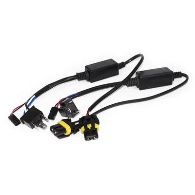 2x H4 Relay Wiring Harness Socket Plug fit for Hi/Lo HID Bi-Xenon Controller pj - Image 1 of 3
