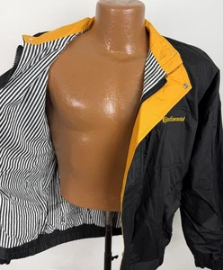 Vintage 90s Windbreaker Jacke Herren Medium Continental Airlines Flugzeug Flughafen - Bild 1 von 12