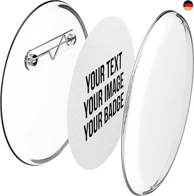 Buttons 56mm selber machen ohne Buttonmaschine (10 Stück) ? Ansteckbuttons Set  - Bild 1 von 4