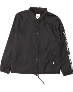 VANS Womens Graphic Rain Jacket UK 10 Small Black Nylon DC03 - Picture 1 of 3