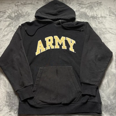 Vintage Army Black Knights Hoodie Mens Small Black Steve & Barry's Football NCAA - Image 1 of 4