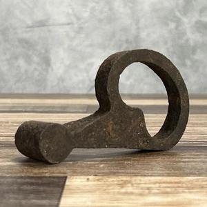 Antiker Eisen Gabelkopf Link 1800er Bauernhof Gerät Anhängerkupplung Landhaus Dekor Schmiedekunst - Bild 1 von 15