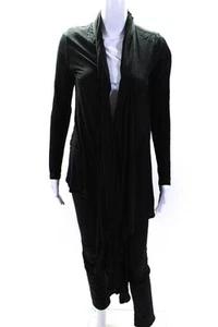 Alice + Olivia Womens Black Cowl Neck Long Sleeve Cardigan Sweater Size S - Picture 1 of 5