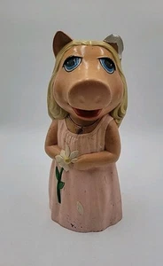 Miss Piggy Statue 14" Vintage RARE Collectors Item Heavy Handpainted Piggy Bank - Picture 1 of 11