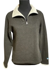 Kuhl Quarter Zip Sweater Alfpaca Fleece Womens S Jacket Brown Hiking Pullover - Picture 1 of 8