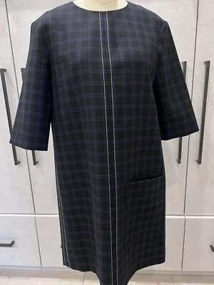 Vestido Marni negro a cuadros manga 3/4 mini por encima de la rodilla talla 40 6 EE. UU. Foto 1 de 4