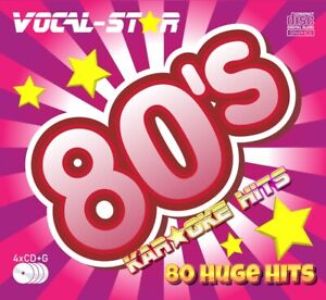 Vocal-Star 80s Decades Songs Karaoke Disc Pack Cd+G Cdg 4 Discs 80 Songs
