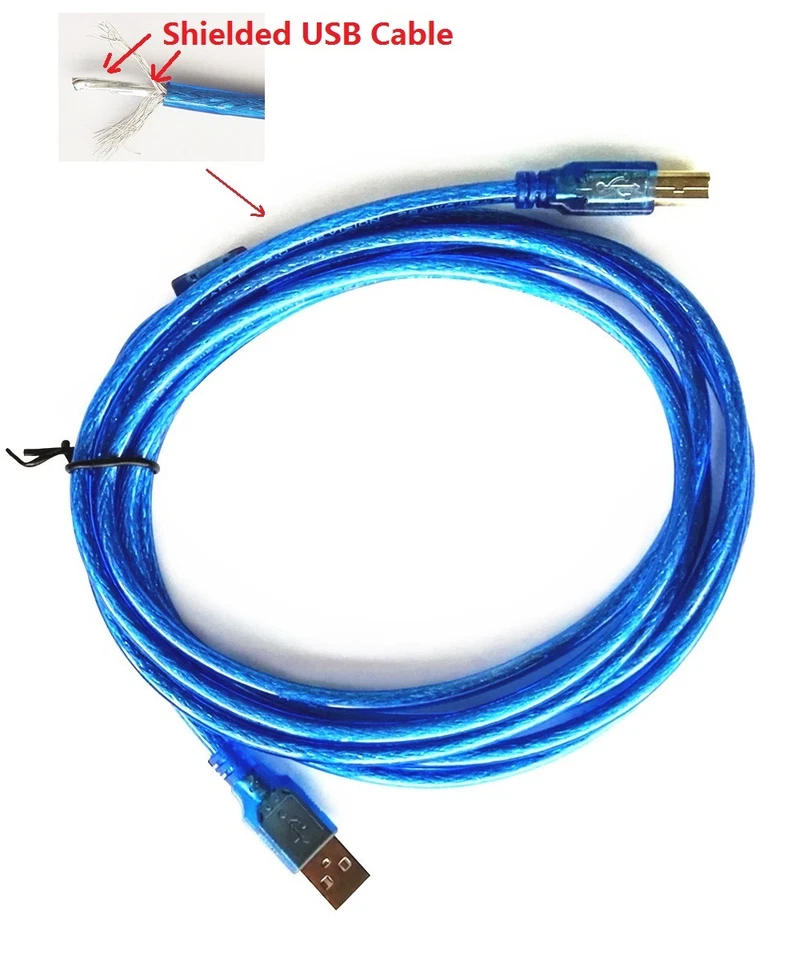 3m High Quality Shielded USB Printer Lead Cable For HP OfficeJet Pro 8620 L7300 - Image 1 of 1