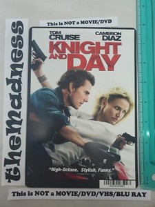 Knight and Day Backer Card Mini Poster NOT DVD OR MOVIE Tom Cruise Cameron Diaz
