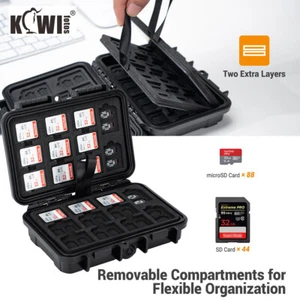 132 Slots Memory Card Case Separate Holder for 44 SD SDHC SDXC + 88 Micro SD MSD - Picture 1 of 11