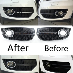 Front Grills Bumper Fog Lights Cover Lamp Frame Trim For Audi Q5 8R 2008-2012 - Bild 1 von 6