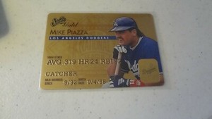 1995 DONRUSS STUDIO  GOLD # 4 OF 50 MIKE PIAZZA BASEBALL CARD