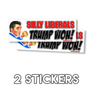 Paquete de 2 calcomanías republicanas de derecha Silly Liberals Trump ganó pegatinas divertidas - Imagen 1 de 2