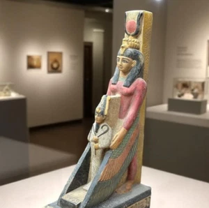 ANTIGÜEDADES EGIPCIAS ANTIGUAS Estatua Egipcia Única Diosa Isis con Osiris Bc - Imagen 1 de 14