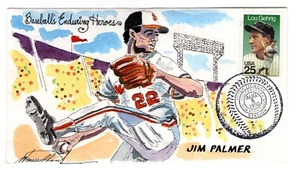 Béisbol Jim Palmer 1990 Salón de la Fama Inducción Pintado a Mano Caballo Salvaje - Imagen 1 de 2