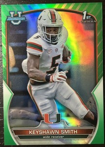 2022 Bowman Chrome University Keyshawn Smith 1st Green Refractor #4/99