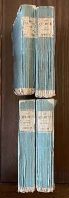 Don Quijote de la Mancha 1825 Paris 4 Vols Orig Wrappers Spanish Rare - Image 1 of 4