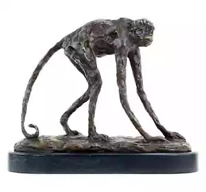 Scimmia che corre - firmata Bugatti - scultura animale in bronzo - capolavoro art deco - Foto 1 di 11