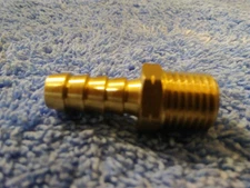Brass Hose Barb 5/16" Barb x 1/4" MPT