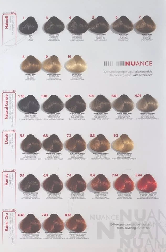 Italienische Haarfarbe (Nuance) mit Ceramid 100 ml