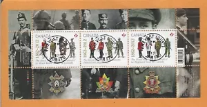 2012 The Regiments Souvenir sheet CDS Cancel USED - Picture 1 of 1